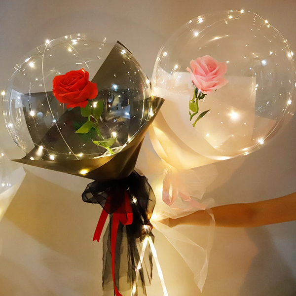 Globo Decorativo de Rosas con Luces (Pack 2 unidades)