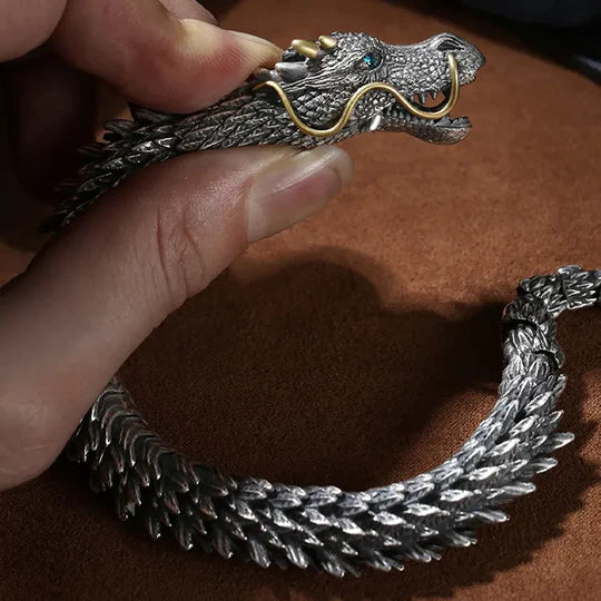 Pulsera de Dragón Milenario con Anillo Garra Dracónica - Combo Exclusivo