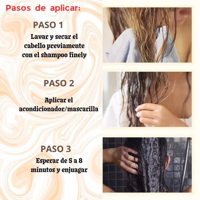 Set Finely con Avena y Colágeno para el Cabello – 3 en 1 Hidratante y Suavizante