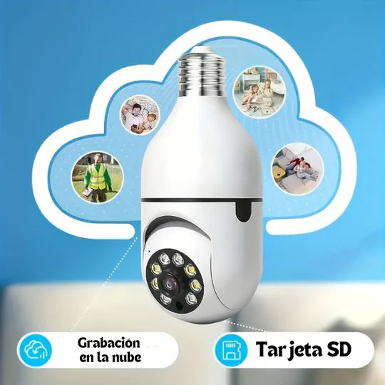 Cámara de Seguridad Tipo Foco Espía - 360°