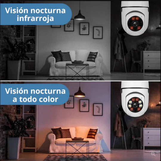 Cámara de Seguridad Tipo Foco Espía - 360°
