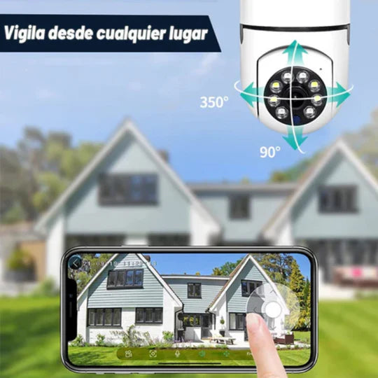 Cámara de Seguridad Tipo Foco Espía - 360°